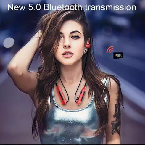 Ασύρματα Μαγνητικά Ακουστικά Bluetooth για Τρέξιμο & Άθληση V5.0 - Wireless με HD & 4D Ήχο Headset Handsfree Μαύρα